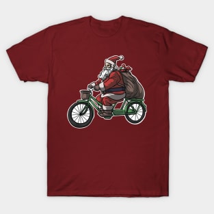 Santa and the bicyles T-Shirt